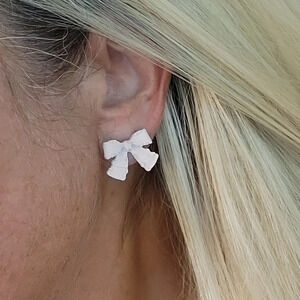 PINK BOW EARRINGS